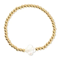 4mm Bracelet With Shell Quatrefoil Accents