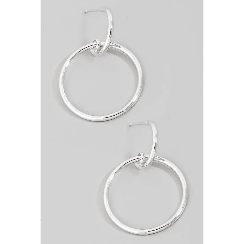 Circle Cutout Drop Earrings