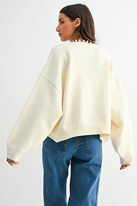 Pearl-Embellished Cardigan