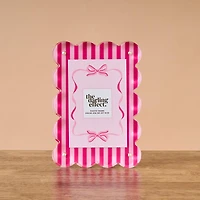 Rectangle Scalloped Acrylic Frame-Sweetheart Stripes
