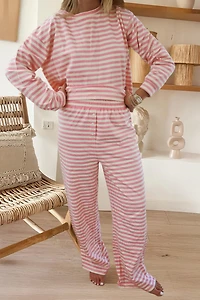 Pink & White Stripe Lounge Set