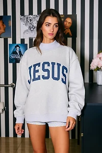 Gray Jesus & God Is Good Reversible Mockneck