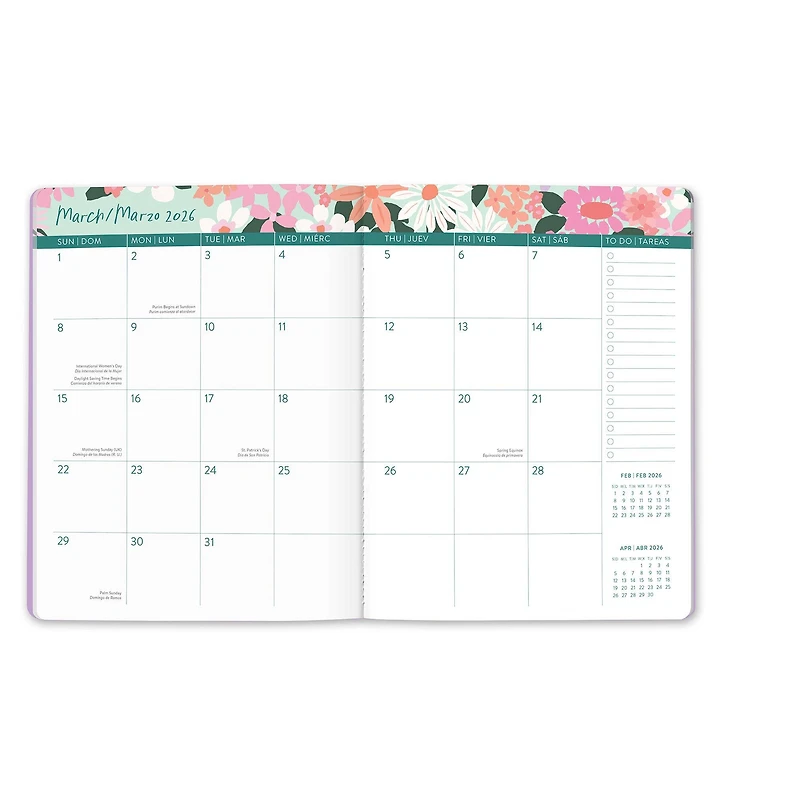 2026 Floral Monthly Planner
