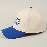 Literally Just A Girl Embroidery Two Tone Trucker Hat: FUCHSIA / ONE SIZE