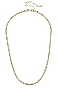 Brooklyn Cord Charm Necklace Base in Shiny Gold