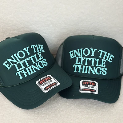 Green Enjoy The Little Things Foam Trucker Hat