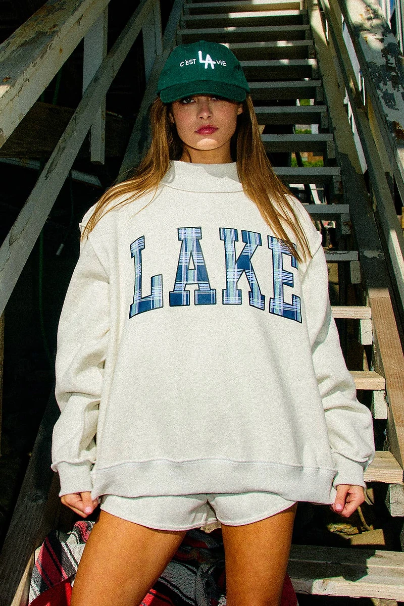 Lake/Mountain Mock-Neck Sweatshirt