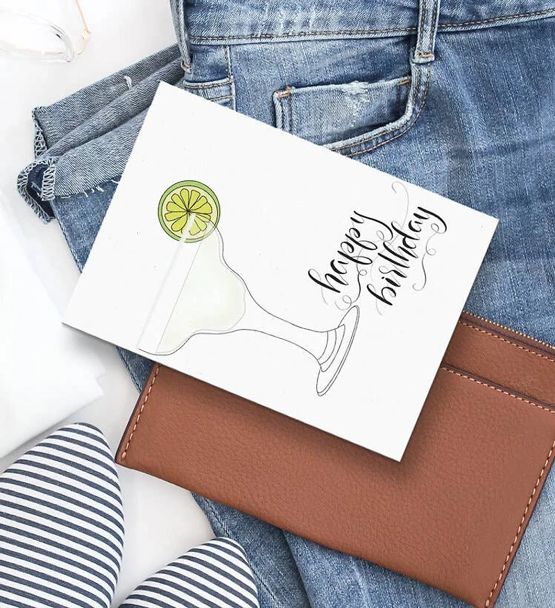 Margarita Cocktail Happy Birthday Greeting Card