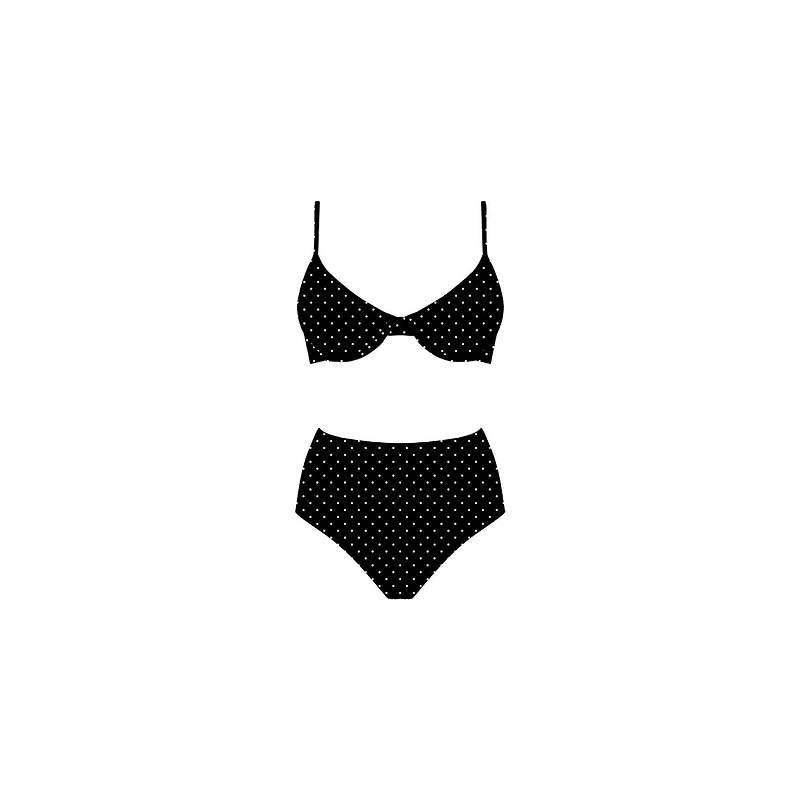 Black Polkadot Bikini
