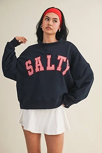 Navy "Salty" Mock Neck
