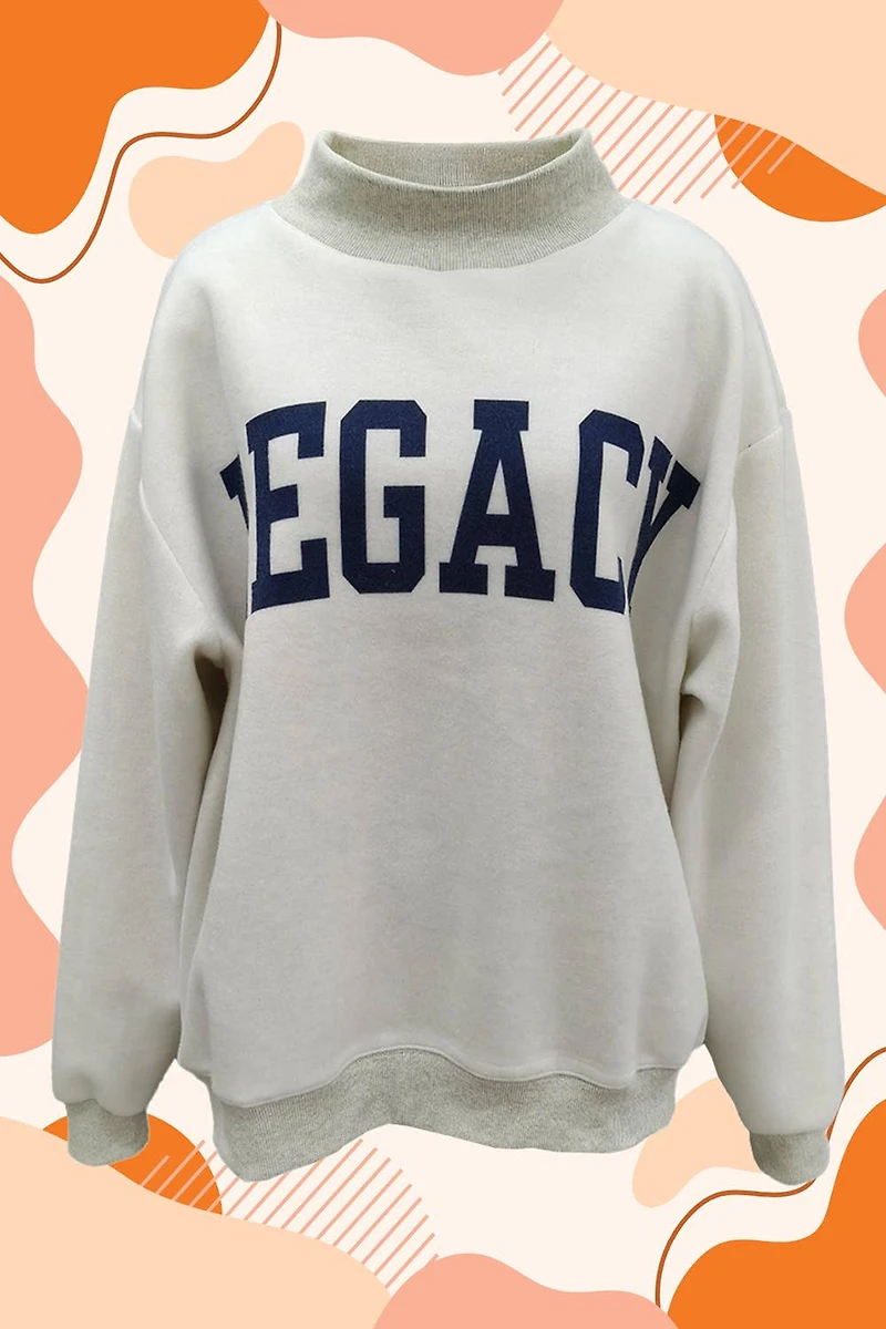 Gray Freedom & Legacy Mockneck