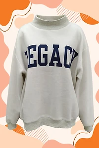 Gray Freedom & Legacy Mockneck