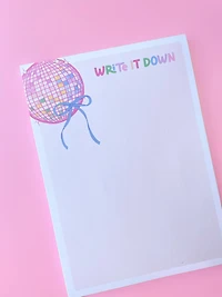 Write it Down Disco Ball Bow Notepad