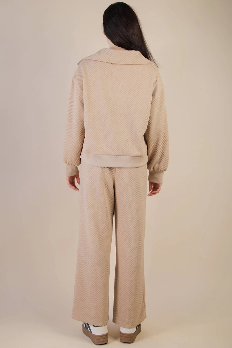 Textured Casual Comfy Set