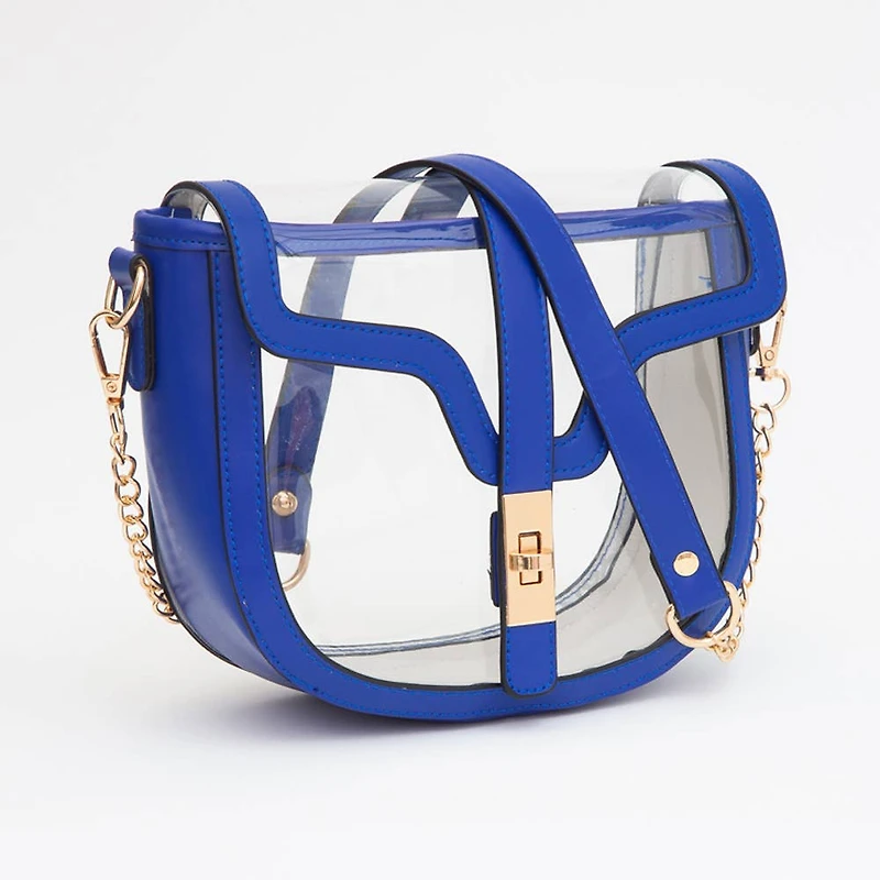 Clear Transparent Saddle Bag
: Gold