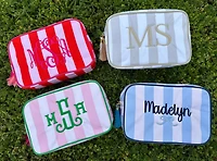 Stripe Cosmetic Bag with Tassel