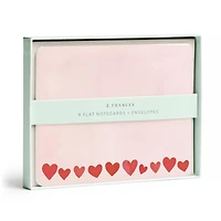 Mini Hearts Blush Flat Note Set
