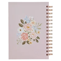 Journal Wirebound Pink Floral Strength & Dignity Prov. 31:25