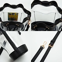 Gray Clear Bucket Bag