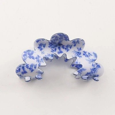 Half Moon Vintage Porcelain Style Claw Clip - A