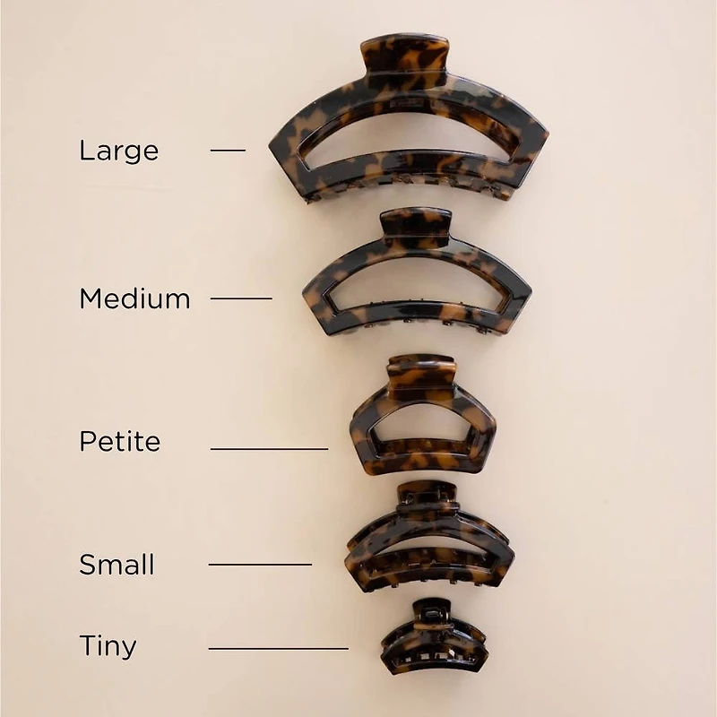 Open Hair Clip | Petite | Tortoise