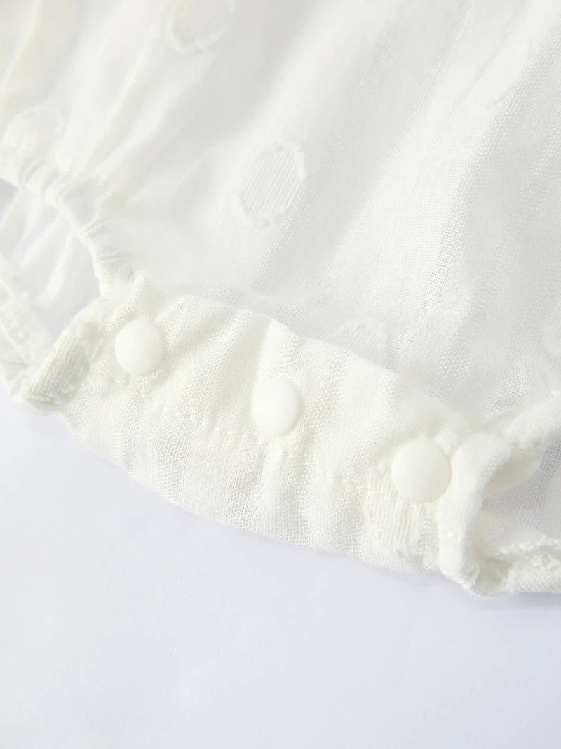 Floral Embroidery Baby Girl Romper