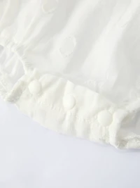 Floral Embroidery Baby Girl Romper