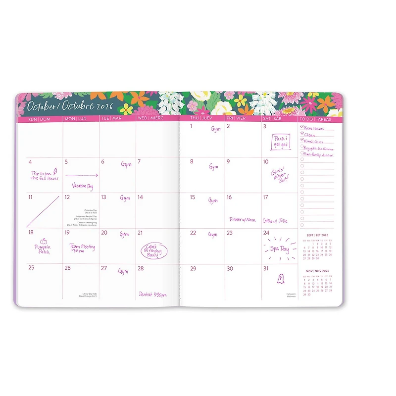 2026 Floral Monthly Planner