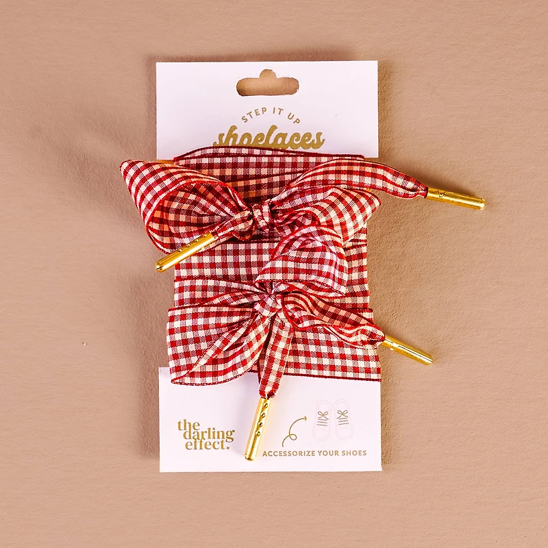Step It Up Shoelaces-Gingham