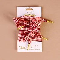 Step It Up Shoelaces-Gingham