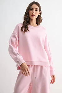 Pink Knit Oversized Set