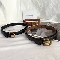 Black Simple Thin Belt