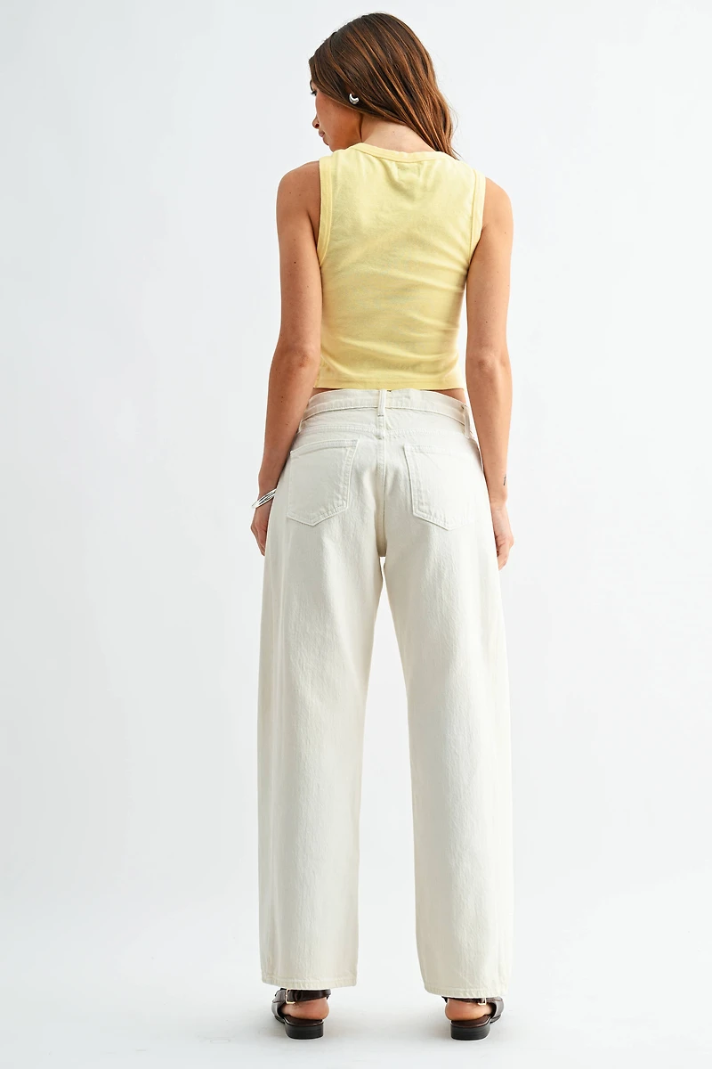 White Stretch Slight Barrel Twist