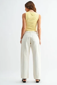 White Stretch Slight Barrel Twist