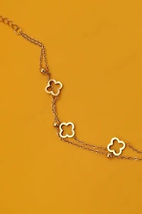 18k Stainless Steel Clover Tarnish Free Bracelet