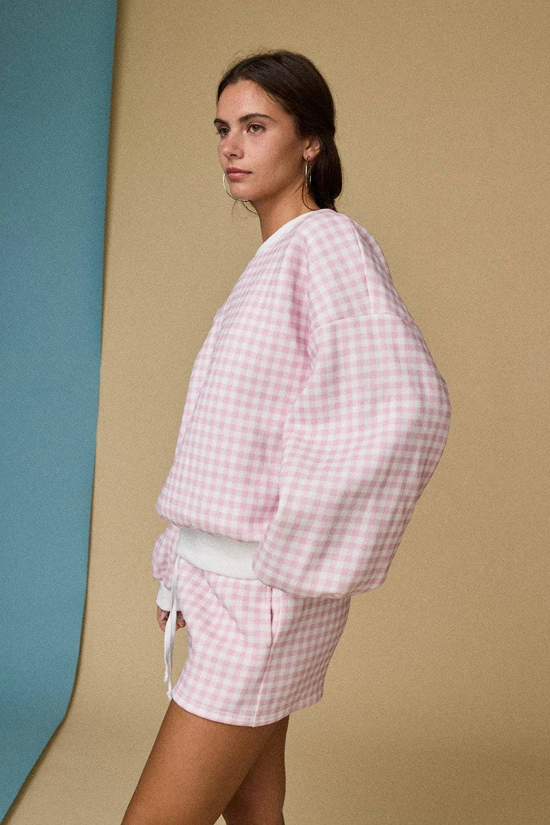 Pink Gingham Lounge Set