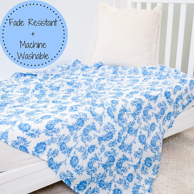 A Peony For Your Thoughts Baby Swaddle Blanket