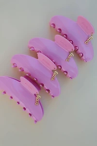 Oversized Pink Claw Clip