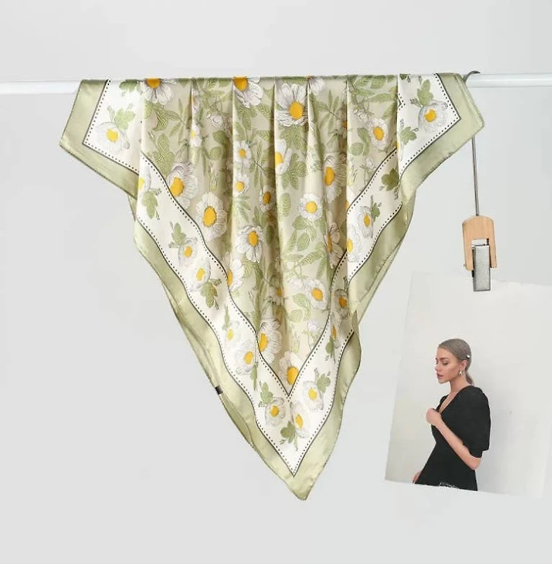 Spring Meadow Daisy Silky Banada Scarf