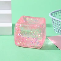 Pink Glitter Cube Squishy