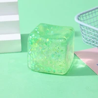 Mint Glitter Cube Squishy