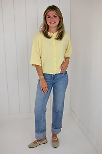 Baby Yellow Short Cardigan