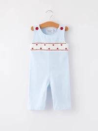 4th of july Star Embroidery Smock Boys Romper
