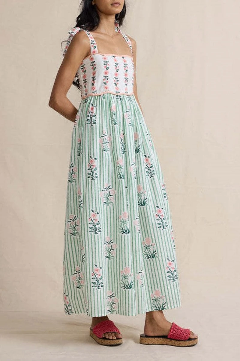 Floral Flare Bow Tie Dress