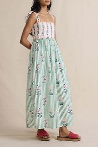 Floral Flare Bow Tie Dress