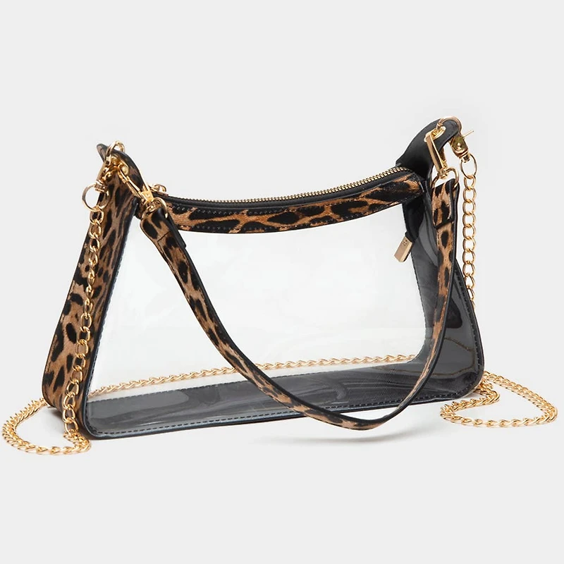 Transparent Hand Bag / Baguette Bag / Crossbody Bag
: Silver
