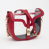 Clear Transparent Saddle Bag
: Black
