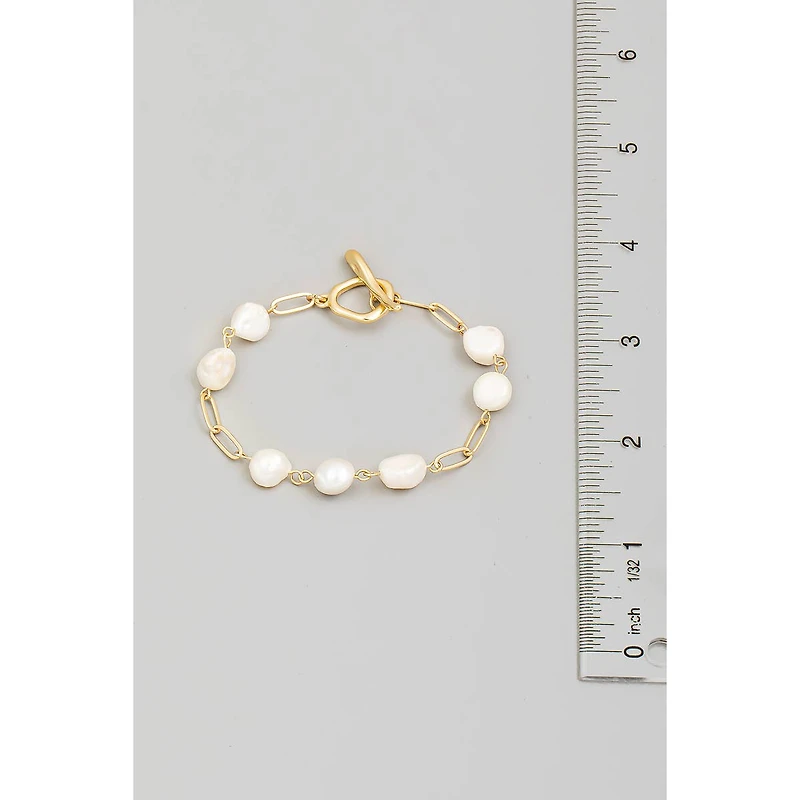 Pearl Beaded Chain Bracelet