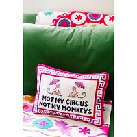 Not My Circus Needlepoint Pillow