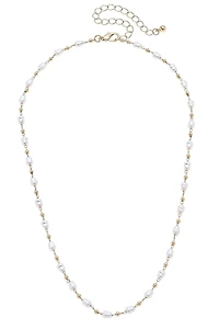 Aspen Delicate Pearl Layering Necklace in Ivory